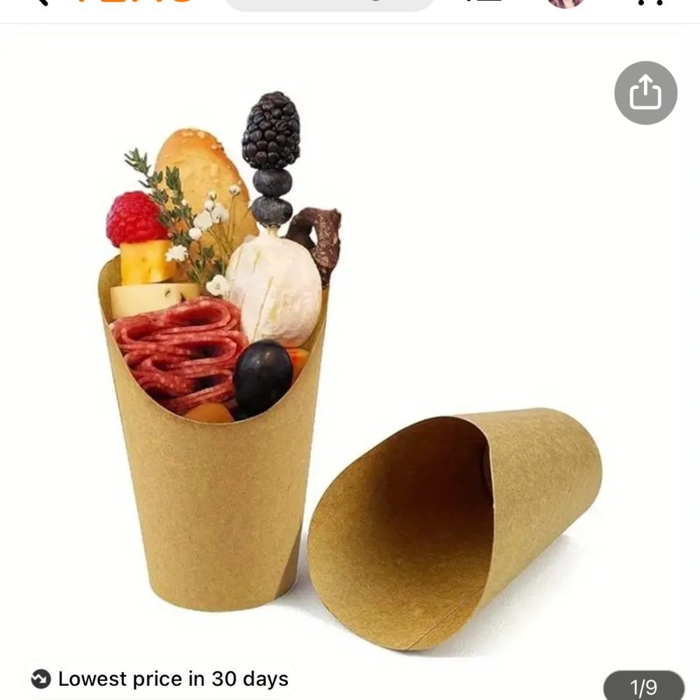 46 - 16 oz Paper French Fry Cups Paper Charcuterie Cups (123)